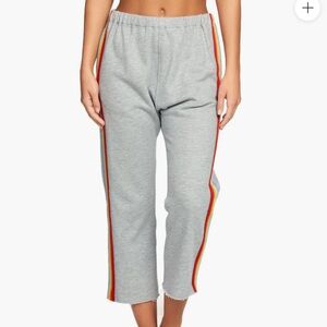 Spiritual Gangster Rainbow Striped Sweatpants NWT